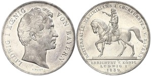 2 Талер Королівство Баварія (1806 - 1918) Срібло Людвиг I (король Баварії)(1786 – 1868)