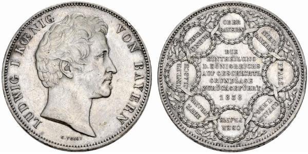 2 Талер Королівство Баварія (1806 - 1918) Срібло Людвиг I (король Баварії)(1786 – 1868)