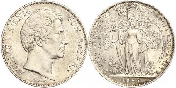 2 Талер Королівство Баварія (1806 - 1918) Срібло Людвиг I (король Баварії)(1786 – 1868)