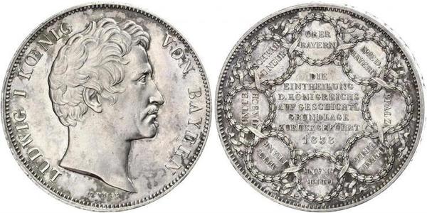 2 Талер Королівство Баварія (1806 - 1918) Срібло Людвиг I (король Баварії)(1786 – 1868)