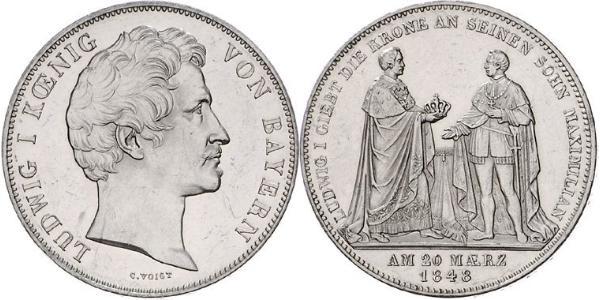 2 Талер Королівство Баварія (1806 - 1918) Срібло Людвиг I (король Баварії)(1786 – 1868)