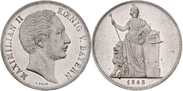 2 Талер Королівство Баварія (1806 - 1918) Срібло Максиміліан II (король Баварії)(1811 - 1864)