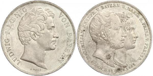 2 Талер Королівство Баварія (1806 - 1918) Срібло Людвиг I (король Баварії)(1786 – 1868)