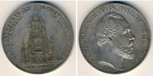 2 Талер Королівство Вюртемберг Срібло Charles I of Württemberg