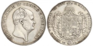 2 Талер Королівство Пруссія (1701-1918) Срібло Фрідріх Вільгельм IV (1795 - 1861)