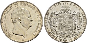 2 Талер Королівство Пруссія (1701-1918) Срібло Фрідріх Вільгельм IV (1795 - 1861)