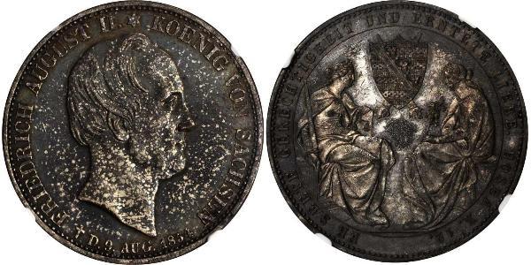 2 Талер Королівство Саксонія (1806 - 1918) Срібло Фрідріх Август II (король Саксонії)