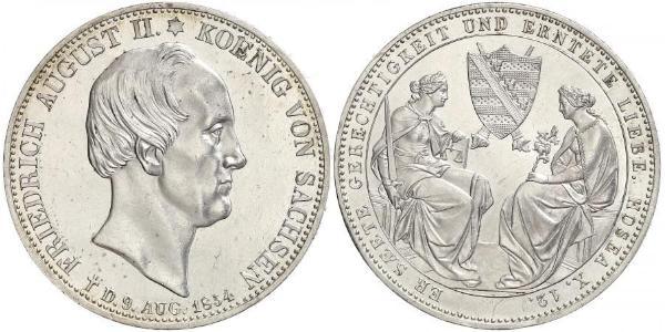 2 Талер Королівство Саксонія (1806 - 1918) Срібло Фрідріх Август II (король Саксонії)
