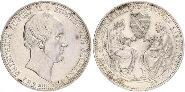 2 Талер Королівство Саксонія (1806 - 1918) Срібло Фрідріх Август II (король Саксонії)