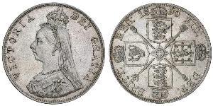 2 Флорин Соединённое королевство Великобритании и Ирландии (1801-1922) Серебро Виктория (1819 - 1901)