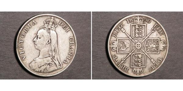 2 Флорин Соединённое королевство Великобритании и Ирландии (1801-1922) Серебро Виктория (1819 - 1901)
