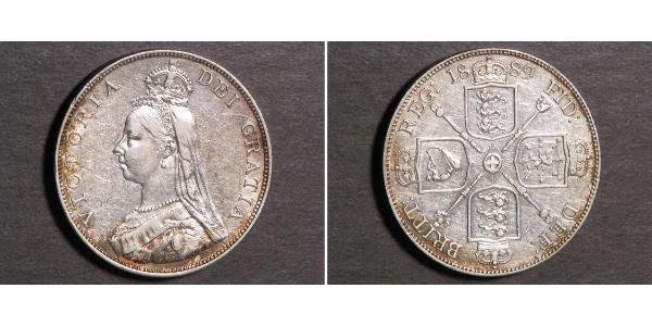 2 Флорин Соединённое королевство Великобритании и Ирландии (1801-1922) Серебро Виктория (1819 - 1901)