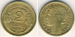 2 Франк Третья французская республика (1870-1940)  Бронза/Алюминий 