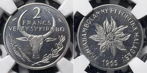 2 Франк Мадагаскар Залізо 