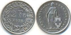 2 Франк Швейцария Никель/Медь 