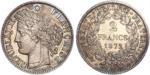 2 Франк Вторая французская республика (1848-1852) Серебро 