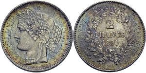 2 Франк Вторая французская республика (1848-1852) Серебро 