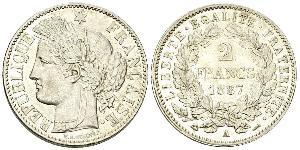 2 Франк Вторая французская республика (1848-1852) Серебро 