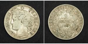 2 Франк Вторая французская республика (1848-1852) Серебро 
