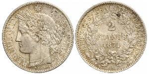 2 Франк Вторая французская республика (1848-1852) Серебро 