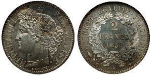 2 Франк Вторая французская республика (1848-1852) Серебро 
