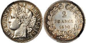 2 Франк Вторая французская республика (1848-1852) Серебро 