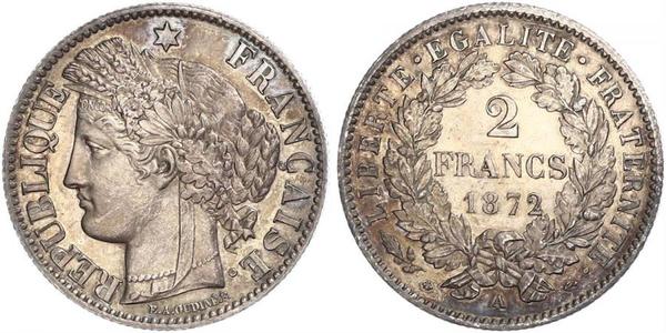 2 Франк Вторая французская республика (1848-1852) Серебро 