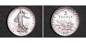 2 Франк Третья французская республика (1870-1940)  Серебро 