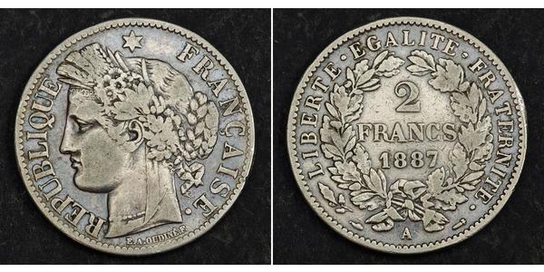 2 Франк French Second Republic (1848-1852) Срібло 