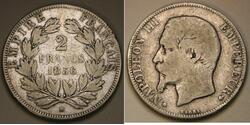 2 Франк Second French Empire (1852-1870) Срібло Наполеон ІІІ Бонапарт (1808-1873)