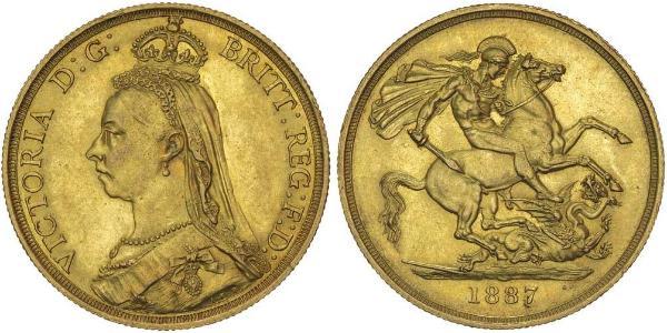 2 Фунт Великобритания  Золото Виктория (1819 - 1901)