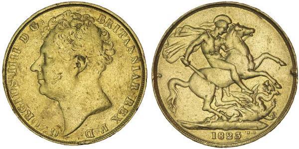 2 Фунт Соединённое королевство Великобритании и Ирландии (1801-1922) Золото Георг IV (1762-1830)