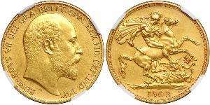 2 Фунт Сполучене королівство Великобританії та Ірландії (1801-1922) Золото Едвард VII (1841-1910)