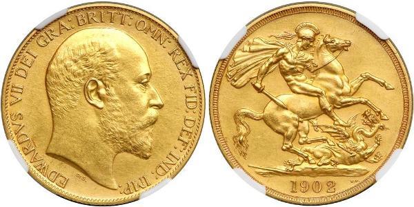 2 Фунт Сполучене королівство Великобританії та Ірландії (1801-1922) Золото Едвард VII (1841-1910)