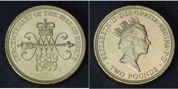 2 Фунт Великобритания (1922-) Никель/Медь Елизавета II (1926-2022)