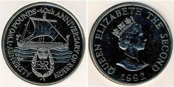 2 Фунт Велика Британія (1922-) Нікель/Мідь Єлизавета II (1926-2022)