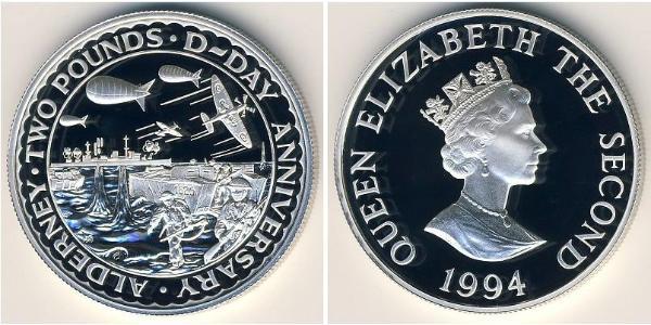 2 Фунт  Срібло Єлизавета II (1926-2022)