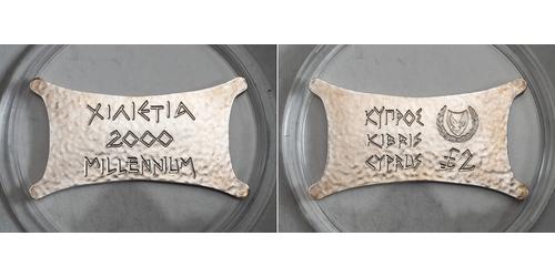 2 Фунт Кіпр Срібло 