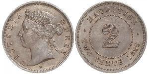 2 Цент Маврикій  Вікторія (1819 - 1901)