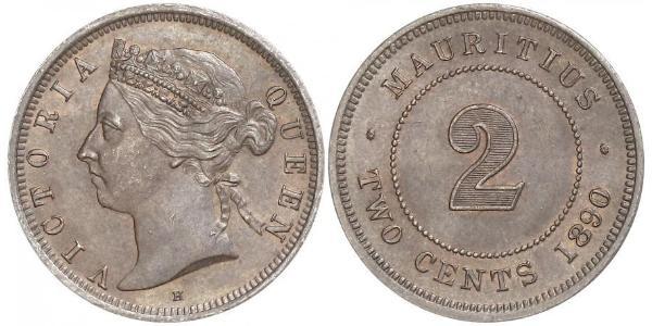 2 Цент Маврикій  Вікторія (1819 - 1901)