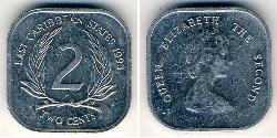 2 Цент  Алюміній Єлизавета II (1926-2022)