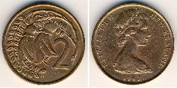 2 Цент Новая Зеландия Бронза Елизавета II (1926-2022)