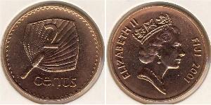 2 Цент Фіджі Бронза Єлизавета II (1926-2022)
