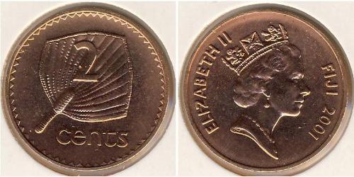 2 Цент Фіджі Бронза Єлизавета II (1926-2022)