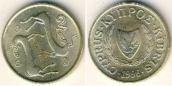 2 Цент Кіпр (1960 - ) Латунь 