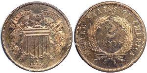 2 Цент США (1776 - ) Цинк/Олово/Мідь 
