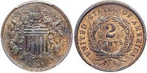 2 Цент США (1776 - ) Цинк/Олово/Мідь 