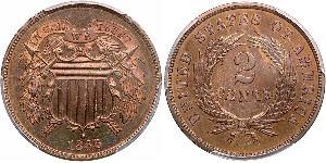 2 Цент США (1776 - ) Цинк/Олово/Мідь 