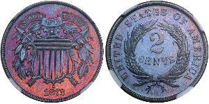 2 Цент США (1776 - ) Цинк/Олово/Мідь 