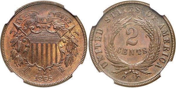 2 Цент США (1776 - ) Цинк/Олово/Мідь 
